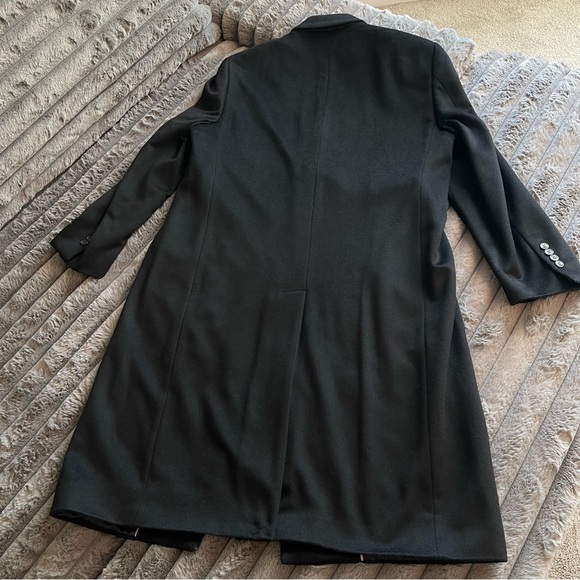 NEW WITH TAGS Lauren Ralph Lauren 100% Chasmere Mid length Black Coat 40R - Picture 5 of 8